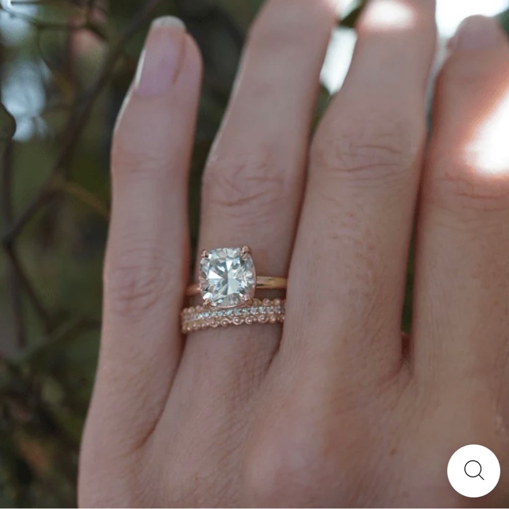 14k Solid Gold Mini Eliza Diamond Band